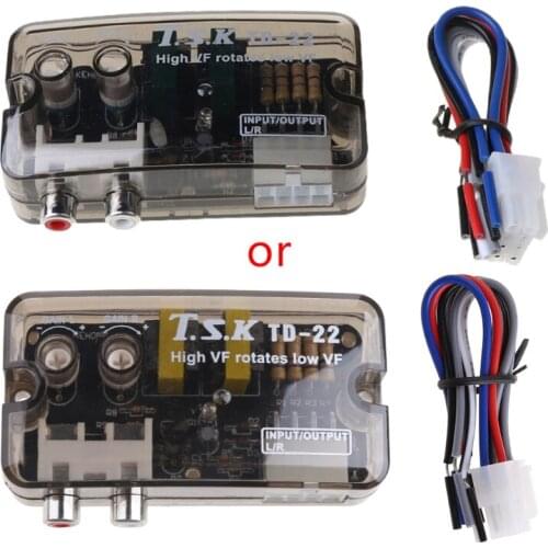 TD-22 RCA Stereo High to Low Adjustable Frequency Line Speaker Level Converter