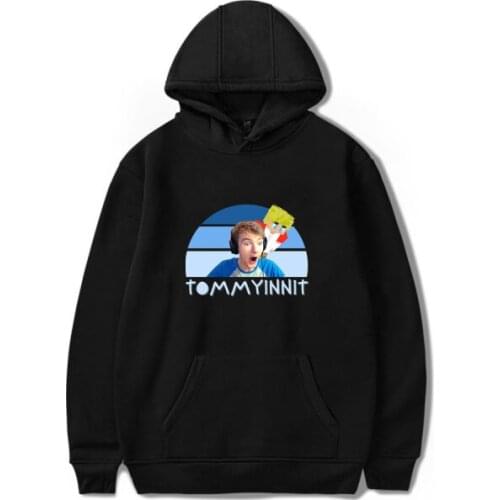 Tommyinnit Print Autumn and Winter Holiday Men/Women Pure Cotton Fleece Hooded Novelty Sweet Streetwear Casual Style