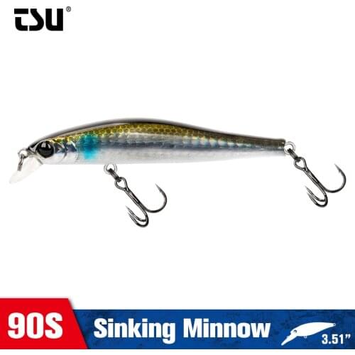 TSURINOYA 90S Sinking Minnow 90mm 10g Tungsten Steel Long Casting Fishing Lure EARL DW82 Crank Wobbler Jerkbait Hard Baits