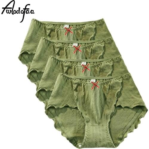 4Pcs/Lot Sexy Women Underwear Panties Cotton Briefs Female Underwear Soft Girls Panties Sport Fashion Lingerie Plus Size Panties