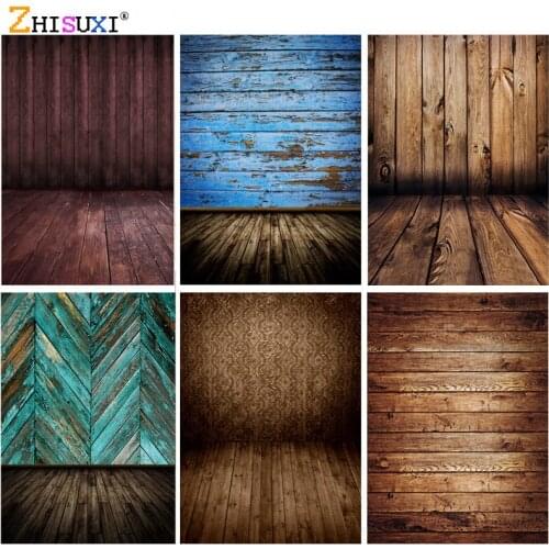SHENGYONGBAO Vinyl Retro Wooden Floor Vintage Baby Photography Backdrops For Photo Studio Background Props 21622 SLMB-01