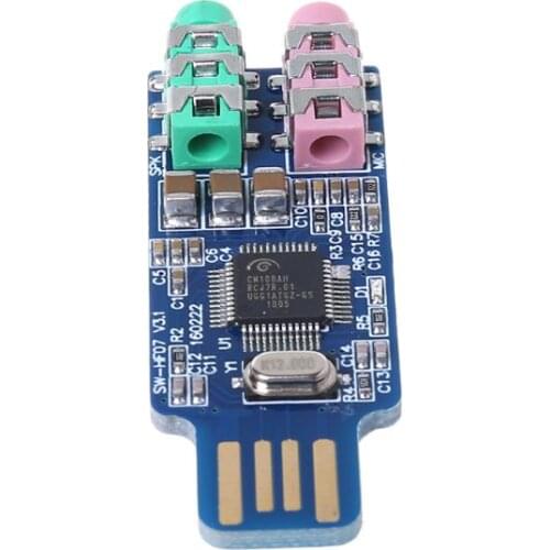 High Quality CM108 USB Drive Free Sound Card Laptop Computer External Sound Card Module New