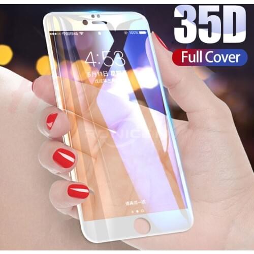 35D Curved Edge Full Cover Protective Glass On The For iPhone 7 8 6 6S Plus Tempered Screen Protector For X XR XS Max Glass Film