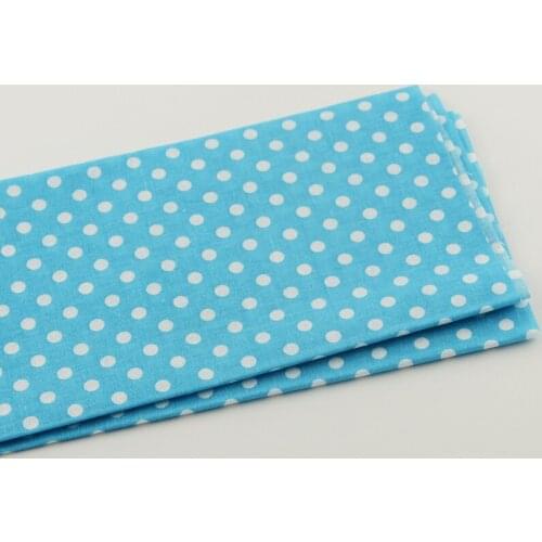 1 piece sewing clothes pre-cut fat quarter 50cmx50cm printed blue dots designs cotton fabrics tila crafts dolls tecido patchwork