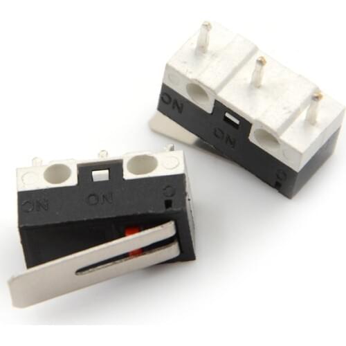 10Pcs Limit Switch 3Pins Micro Switch Push Button Switch 2A 125V AC Mouse Switch