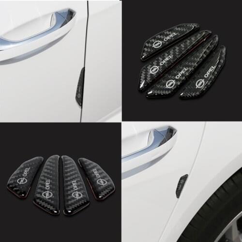 4pcs Car Door anti-collision corner protection strip decoration for Opel Astra H G J Insignia Mokka Zafira Corsa Vectra C D