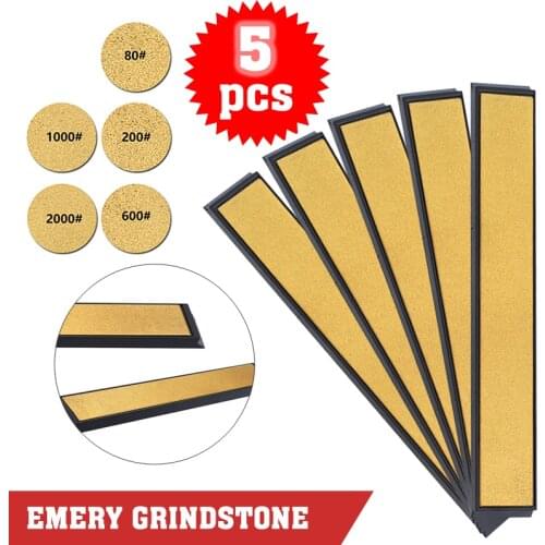 5PCS Professional Diamond Sharpener Whetstone Sharpening Stones Home Kitchen Knives Grinding Stone 80/200/600/1000/2000 Grit