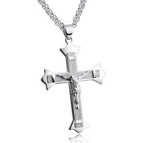 6pcs Jesus Crucifixion cross Pendant necklace European and American religious style men & women accessories T-166