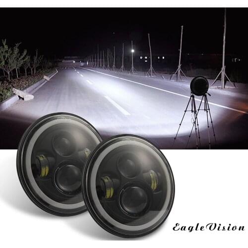 7" Inch H13/H4 LED Car Light Bulb Round Car LED Headlights Lamp For Jeep Wrangler JK LJ TJ CJ Land Rover High Low Beam