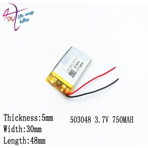 3.7v 750mah 503048 503050 Lithium Polymer Li-po Rechargeable Diy Battery For Mp3 Mp4 Mp5 Gps edio Game Toys