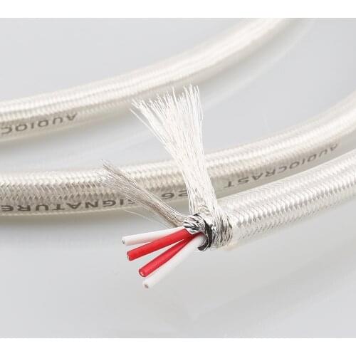 Audiocrast A26 Per Meter 4 core Silver Plated RCA Audio Cable signal Cable for Audiophile DIY Interconnect Audio Cable
