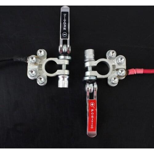 Quick-release battery clamp, car battery connector, multi-hole wiring clip, battery quick-disconnect switch pile head