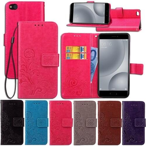 Case for Xiaomi Mi Max 2/Redmi 4X Flip Stand PU Leather Strap Case Four Leaf Clover Wallet Cover Bag