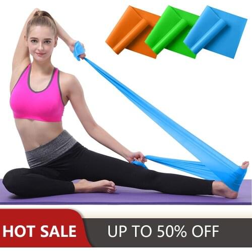 Eco-friendly tpe yoga rally exercise stretching band elastic tension film color fitness resistance elastic band yoga bands