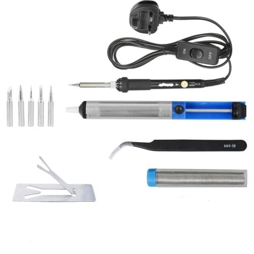 1set electric soldering iron kit 60W EU/U.S./UK welding toolbox kit with adjustable temperature electric soldering iron