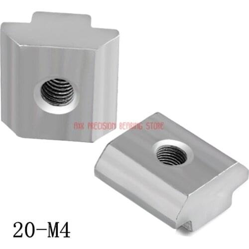2021 New Arrival Top Fashion Decor Wood Furniture 100pcs/lot 20-m4 M4 T Sliding Nut For 2020 Aluminum Profile Slot 6mm