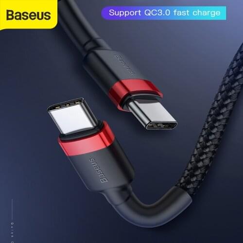 Baseus 60W USB Type C Fast Charging Cable For Huawei for Xiaomi for Samsung QC3.0 Flash Charger Cord Mobile Phone Notebok Cable