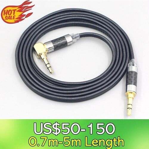 LN007659 Black 99% Pure PCOCC Earphone Cable For Fostex T50RP Mk3 T40RP Mk2 T20RP Mk2 Dekoni Audio Blue Headphone