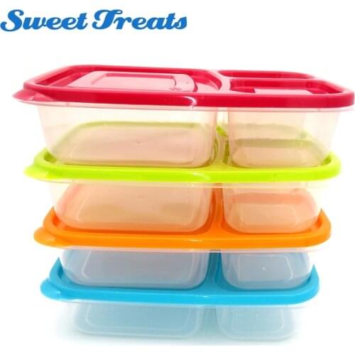Sweettreats Lunchboxes 4-Compartment Bento Lunch bowl Containers, Set of 4