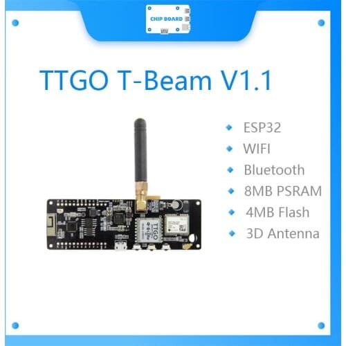 LILYGO TTGO T-Beam V1.1 ESP32 433/868/915/923Mhz WiFi Wireless Bluetooth Module GPS NEO-6M SMA LORA 32 18650 Battery Holder