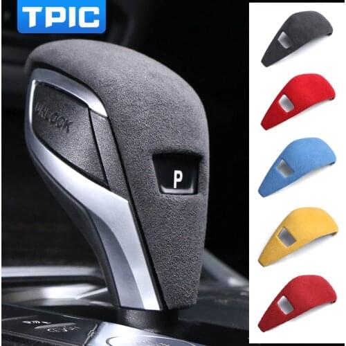 TPIC Alcantara Wrap Car Gear Shift Knob Cover Stickers For BMW F40 G20 G28 325li 325i G23 G29 Z4 Frame Trim Accessories