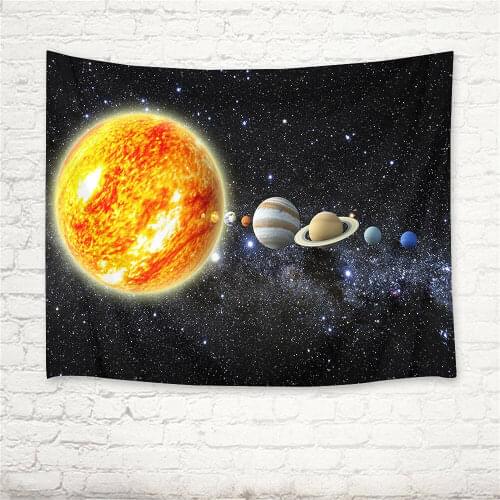 Sky Star Solar System Pattern Tapestry Wall Hanging Living Room Bedroom Decor