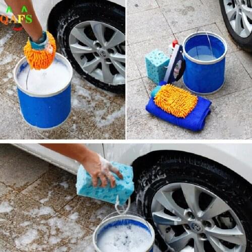 New 1pc Waterproof Folding Bucket Is Convenient Environmentally Friendly Wear Resistant Car Cleaning And Maintenance