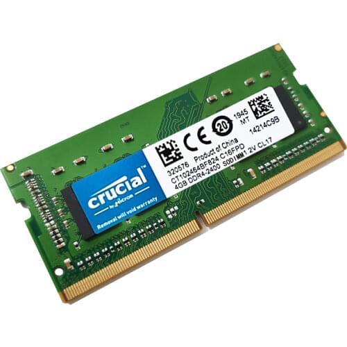Crucial 4GB 8GB DDR4 2133MHz 2400MHz 2600MHz PC4 260 pins Laptop Memories Non-ECC Unbuffere Ddr4 Memory Sodimm Ram