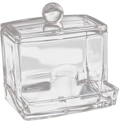 FGGS Clear Acrylic Cotton Swab Makeup Case Stick Box Stand Rack