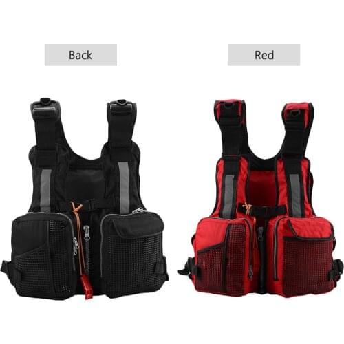 Adults Adjustable Belt Bright Reflective Stripe Lifesaving Vest Life Jackets With Whistle For Fishing Sailing Surfing Kayaking