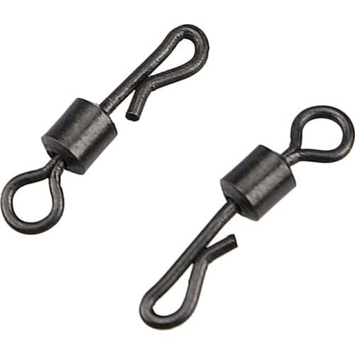 10/25/50Pcs/lot Fishing Swivels Quick Change Stainless Steel For Carp Fishing Tackle Rig Accessories Terminal Tackle hot0