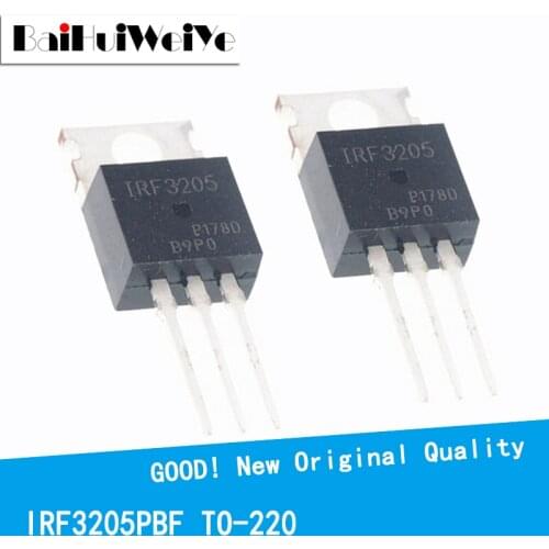 10PCS/LOT IRF3205PBF IRF3205 55V/100A TO-220 New and Original IC Chipset MOSFET MOSFT TO220