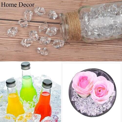 100pcs/lot Crystal Ice Rock Stones Clear Acrylic Diamond Vase Gems Irregular Wedding Party Decoration DIY Crafts Embellishments