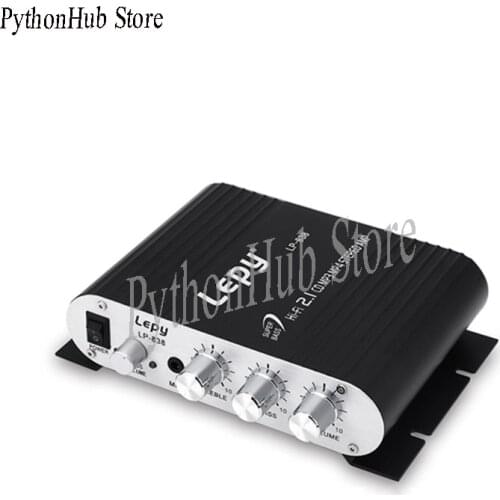 2.1-channel Bluetooth-compatible 5.0 Power Amplifier Mini Audio Amplifier with Subwoofer Adjustment Small Power Amplifier