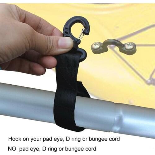 2 Pieces Black Nylon Paddle Clips Holder Kayak Canoe Boat Dinghy Accessories Universal No Need To Drill Holes Easy Adjustment