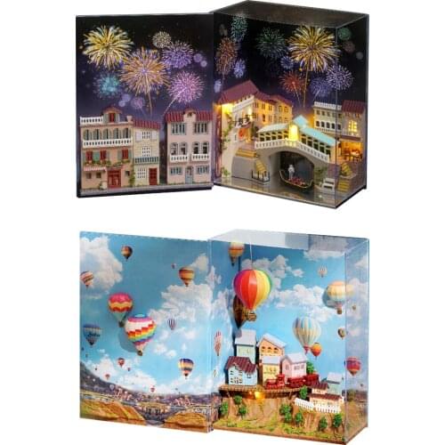 3D Wood Miniature House Kit Wonderful Sence Building with Furniture for Kids Adults