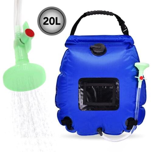 5 Colors 20L Water Bag Collapsible Water Container Portable Camping Shower Bag Solar Power for Outdoor Shower Garden