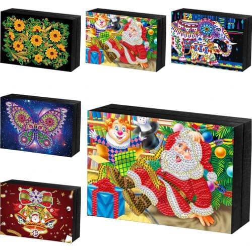 5D DIY Special Shaped Diamond Painting Jewelry Box Storage box Animal Diamond Mosaic Embroidery kits Christmas Home Decoration