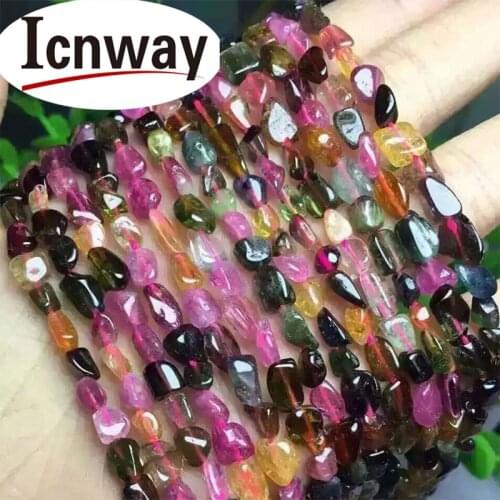 Natural Tourmaline Beads For Jewelry Making 5-6mm free shape 15inches DIY Jewellery necklace bracelet Wholesale