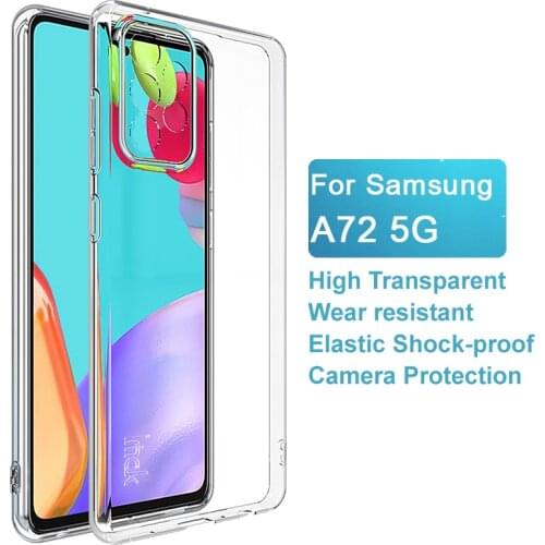 For Samsung Galaxy A72 4G Case IMAK UX-5 Soft TPU Transparent Slim Phone Shell Silicone Back Cover Case for Samsung A72 5G