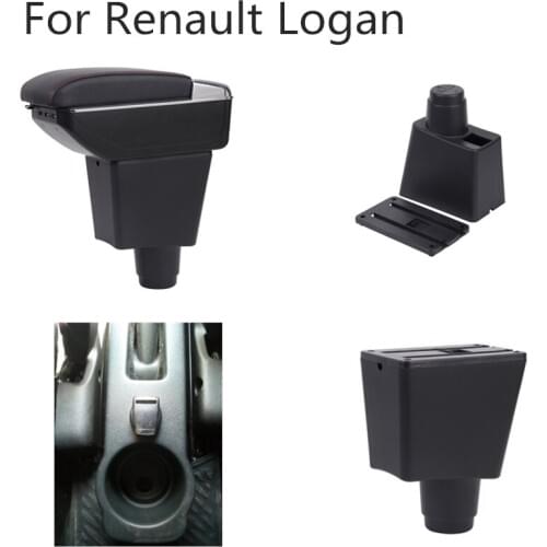 For Renault Logan 2 Armrest Box Logan 2 Universal Car Central Armrest Storage Box modification accessories