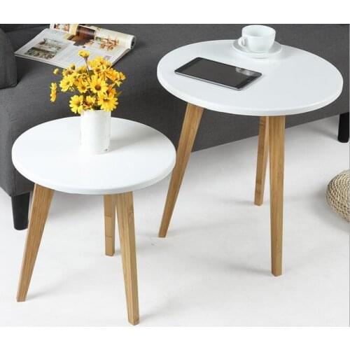 Eco-friendly Bamboo Creative Coffee Table Living room round tea table Side tables