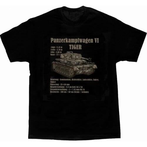 WWII Germany Deutschland Wehrmacht Panzer Tiger Tank T-Shirt. Summer Cotton Short Sleeve O-Neck Mens T Shirt New S-3XL