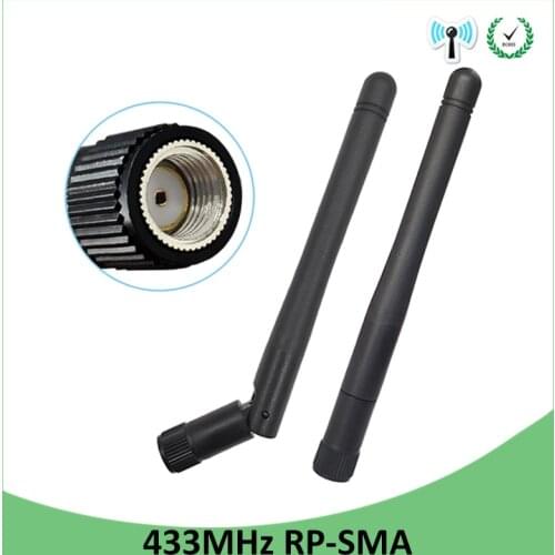20pcs 433MHz antenna 3dbi RP-SMA Connector 433 mhz antena rubber antenne for wireless watermeter Gasmeter Lorawan Emeter