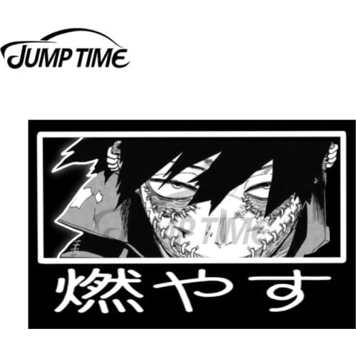 JumpTime 13 x 8.6cm Dabi Touya Todoroki Burn Car Stickers DIY 3D Vinyl Car Styling Decoration Bumper Window Waterproof VAN Decal