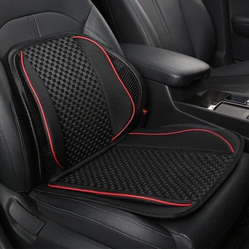 KKYSYELVA Silk Car Seat Supports Mesh Lumbar Support for office home Chair Back Pain Support Cushion Pad Interior Accessories