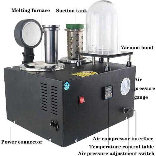2-in-1 Casting Machine Vacuum and Melting Equipment Free Eight Kinds of Accessories Jewelry Making Tool