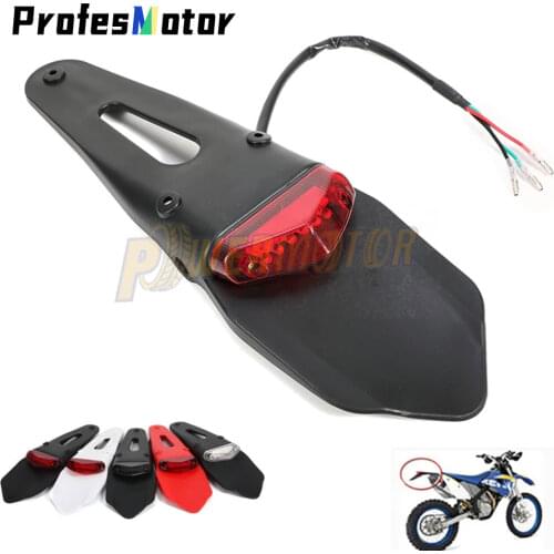 Motorcycle TailLight Dirt Bike Rear Fender Brake Stop 12 LED Tail Light For SUZUKI HUSQVARNA TE250 TE300 RMZ250 RMZ450 DRZ40