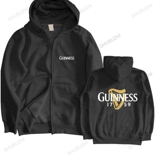 Men autumn sweatshirt black hoody Guinness Beer hoody Custom Designed Color Worn Label Pattern new arrived coat men brand hoodie