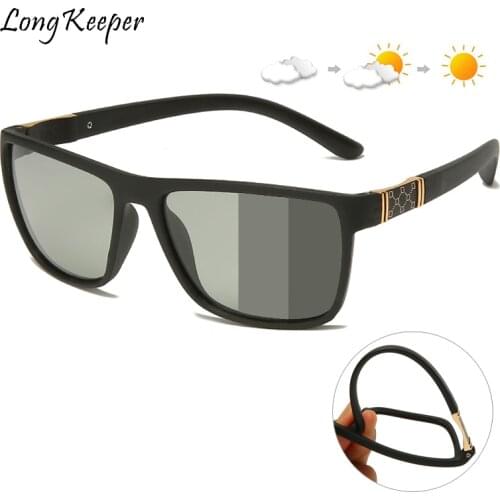 Photochromic Sunglasses Men Polarized driving Chameleon Glasses Male Change Color SunGlasses Day Night Vision Driving Eyewear
